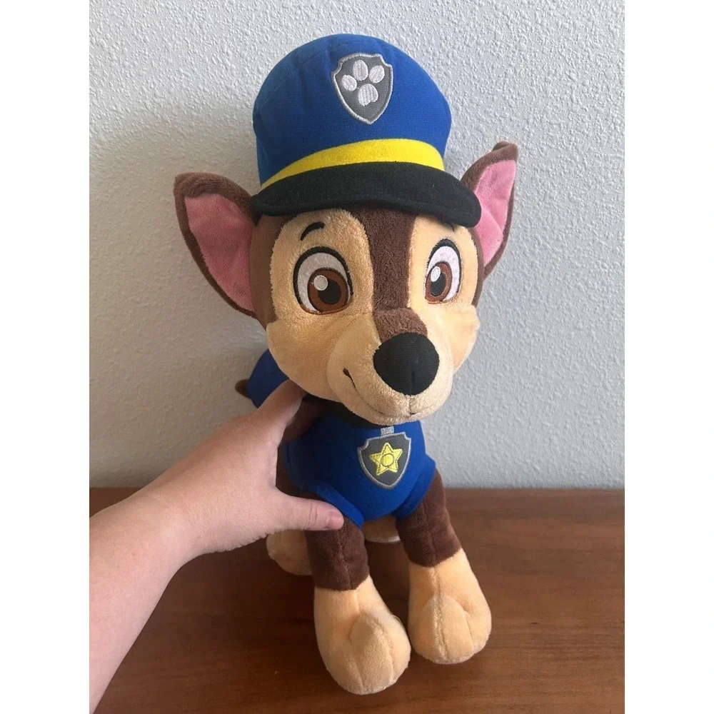 Nickelodeon Paw Patrol Chase Police Dog Plush Stuffed Animal Blue Uniform